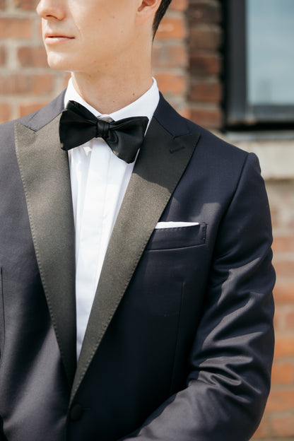 Peak Lapel Tuxedo Blazer | Pure S110's Wool by Vitale Barberis Canonico, Italy