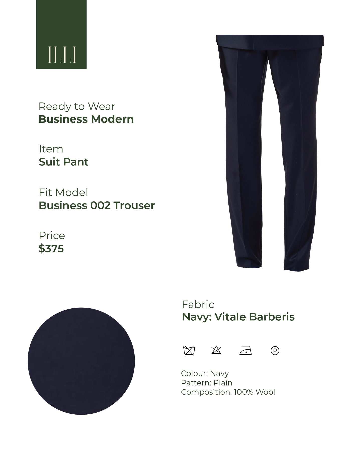 Modern | Business RTW Suit Pant