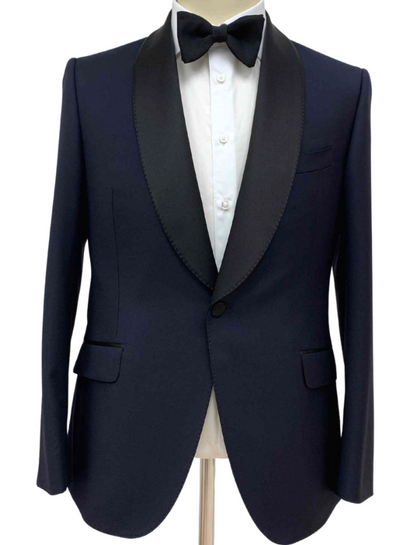 Shawl Lapel Tuxedo Blazer | Pure S110's Wool by Vitale Barberis Canonico, Italy